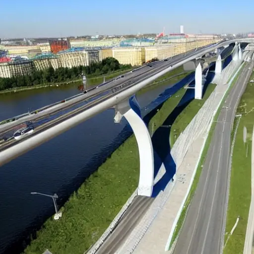 Новый мост через Москву-реку возле Новозаводской: половина пути уже пройдена